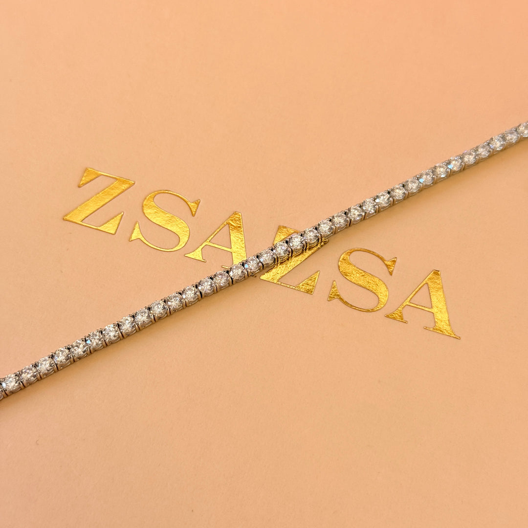 Tennis zircone sterling silver bracelet