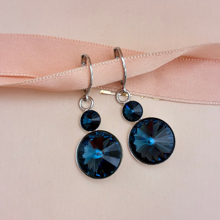 Navy blue Swarovski crystals set