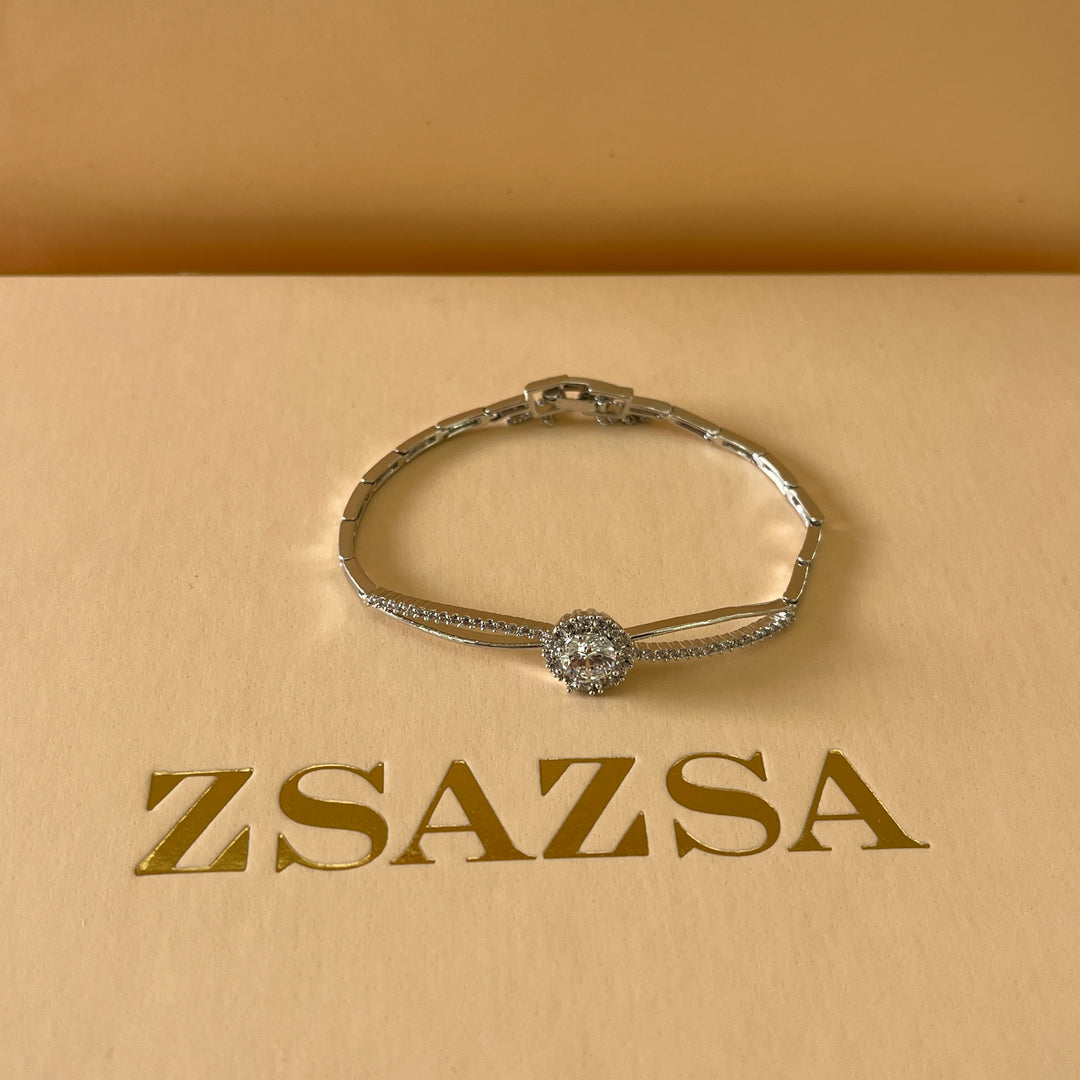 Silver zircone bracelet