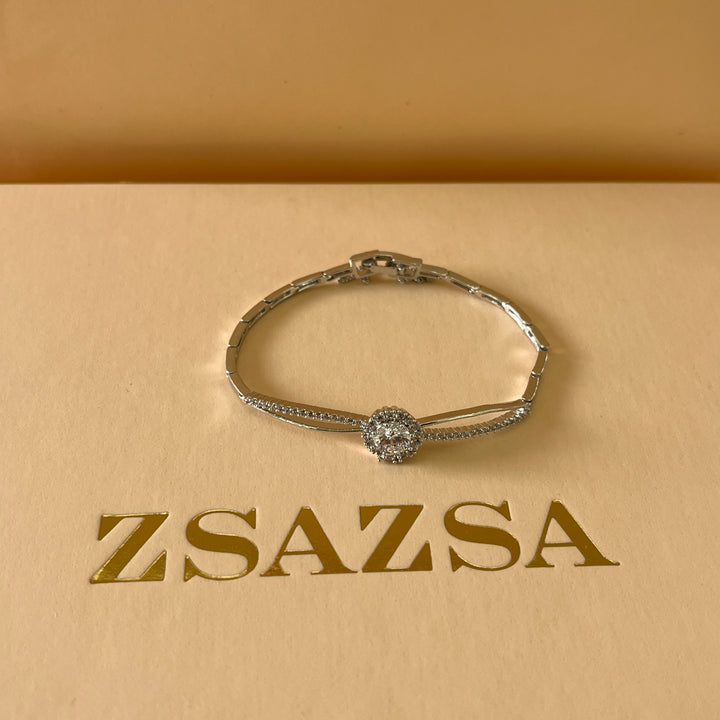 Silver zircone bracelet
