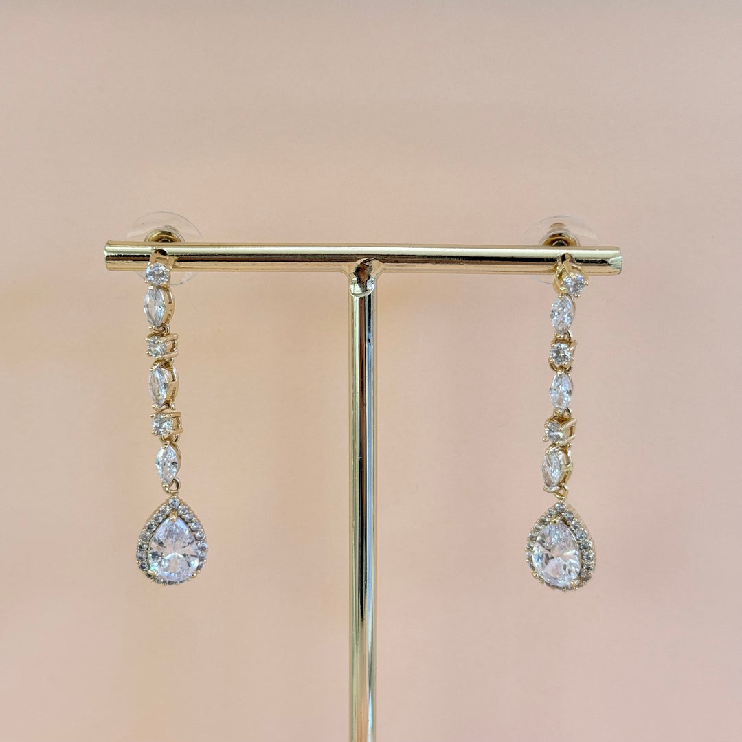 Mixed shapes zircone gold plated