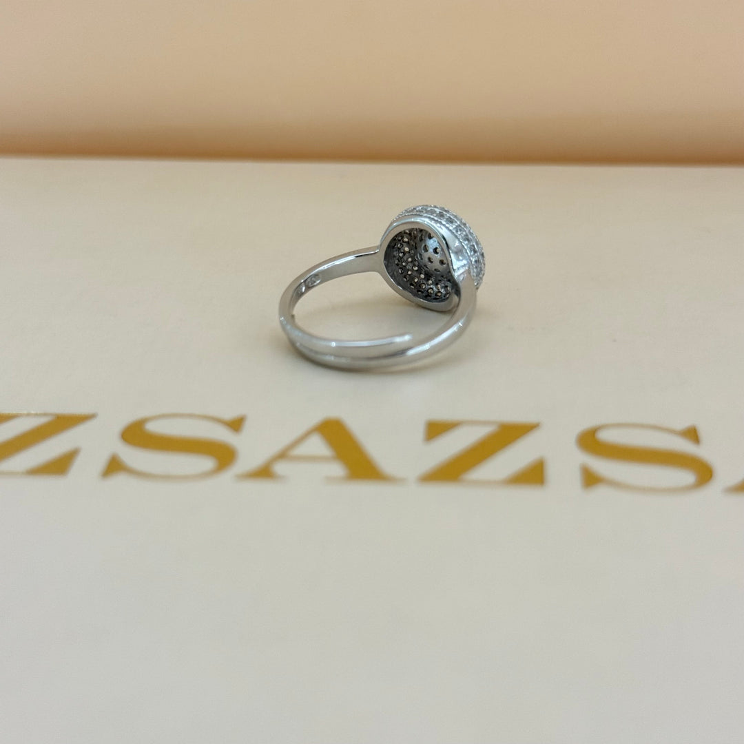 Round zircone sterling silver set