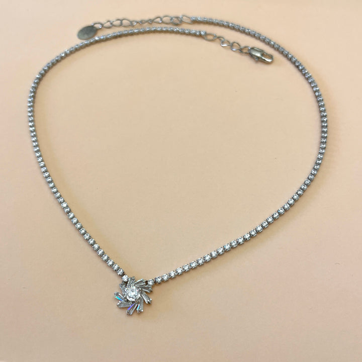Silver zircone set