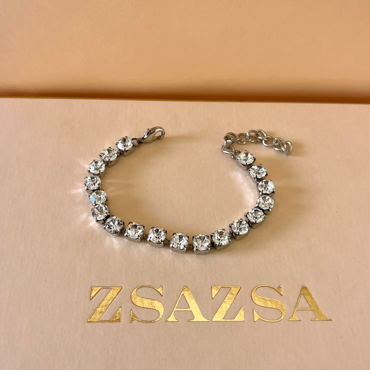 Preciosa crystals white gold plated bracelet