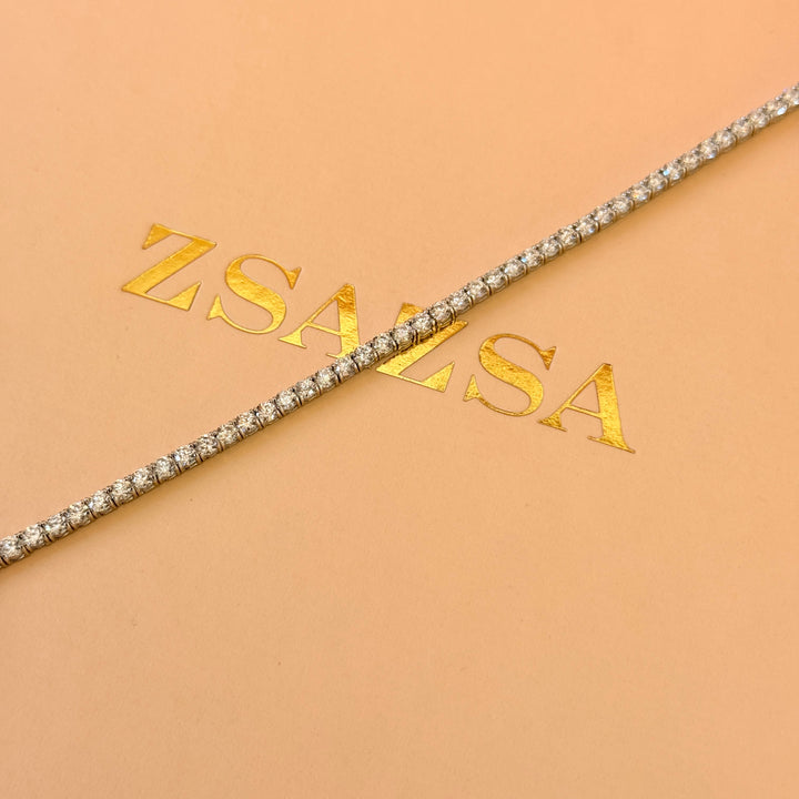 Tennis zircone sterling silver bracelet