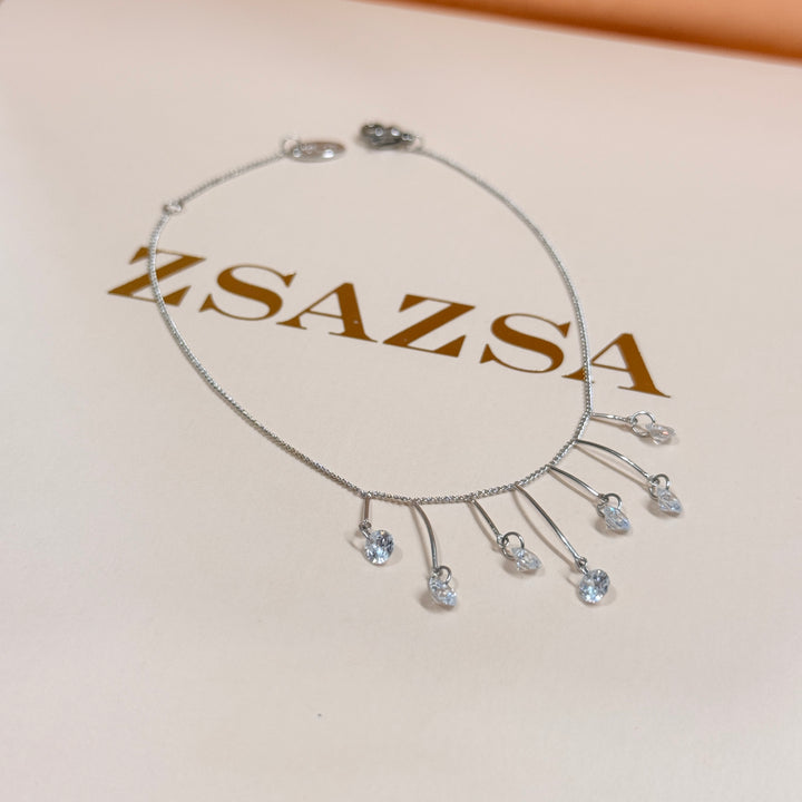 Dainty zircone silver bracelet