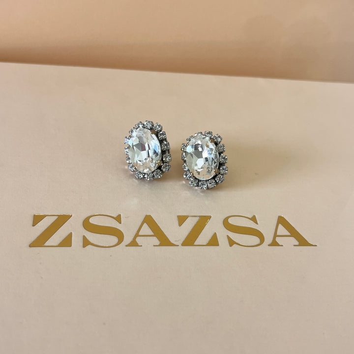 Swarovski crystals oval gold plated set