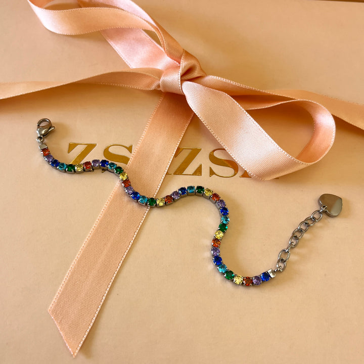 Multicolour zircone bracelet