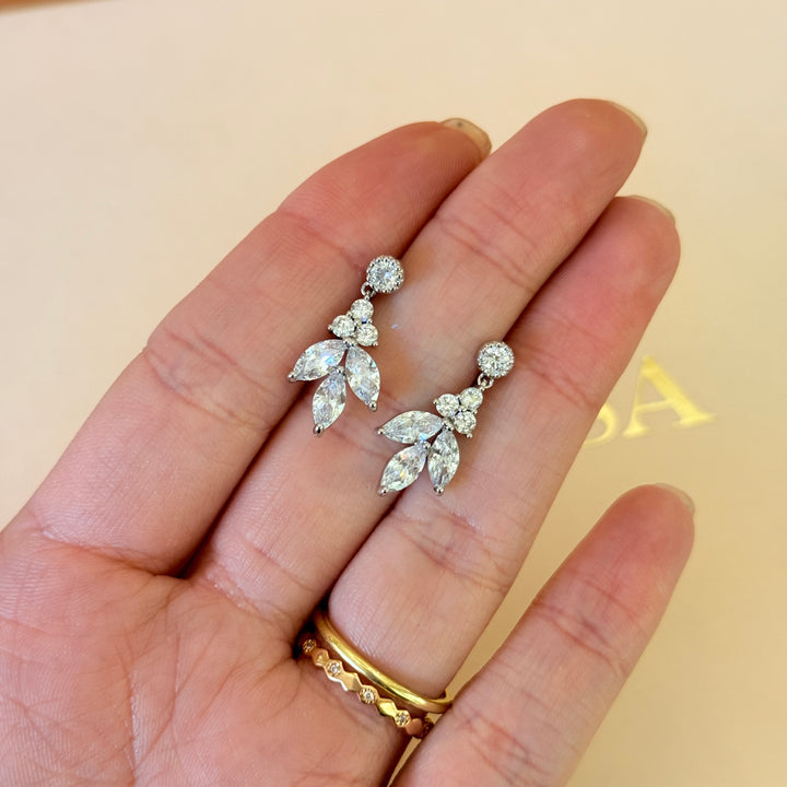 Marquise zircone silver set