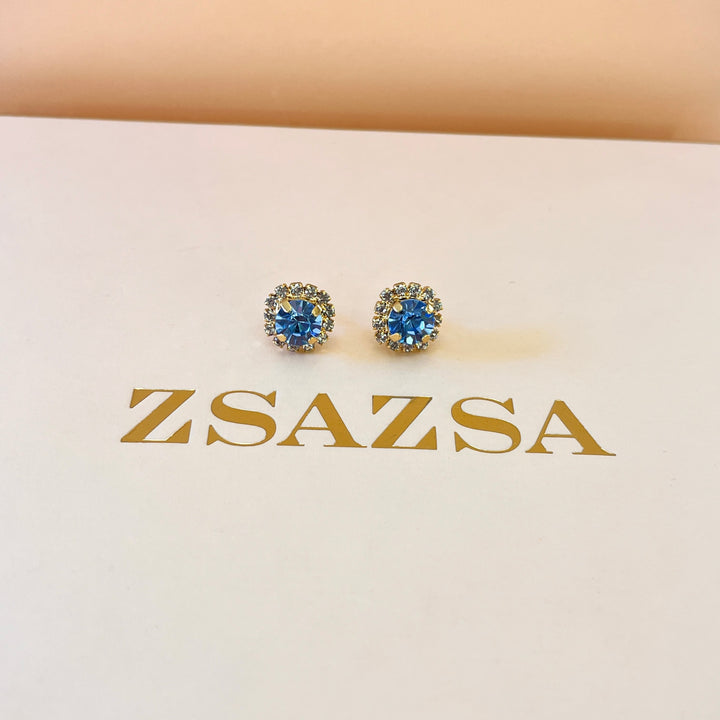 Light blue Swarovski crystals set
