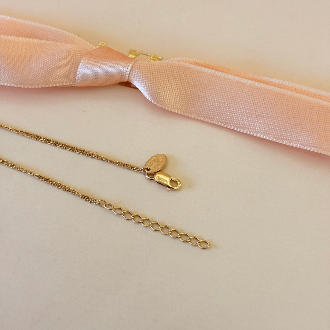 Zircone dainty Rosetta in the middle gold plated sterling silver bracelet