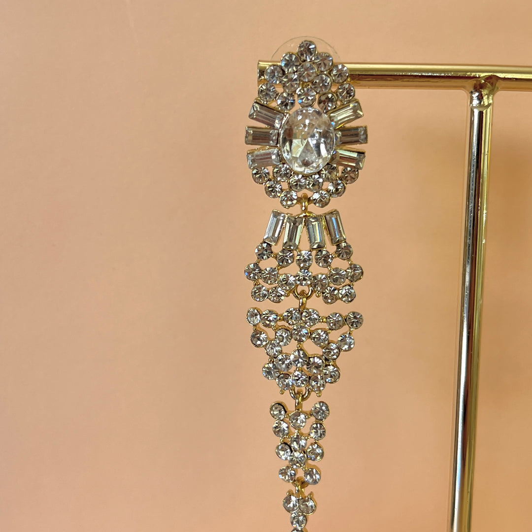 Swarovski crystals gold plated earrings