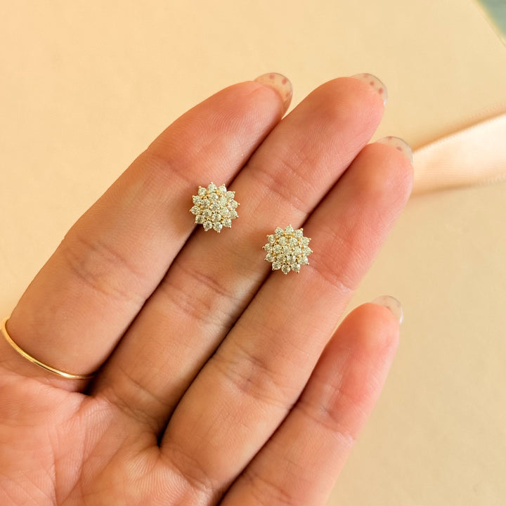 Dainty zircone gold plated studs