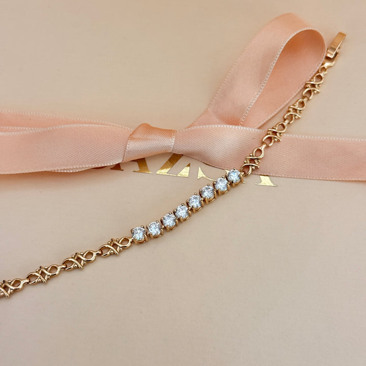 Zircone dainty gold plated bracelet