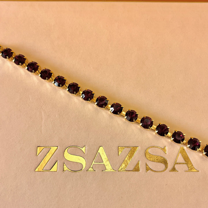 Purple preciosa crystals bracelet