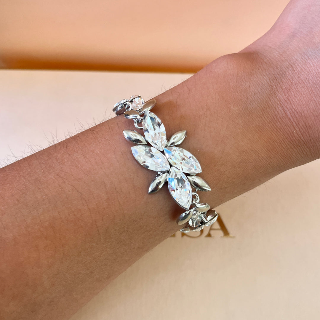 Swarovski crystals marquise gold plated set