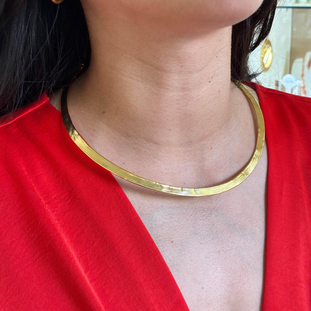 Gold handmade choker