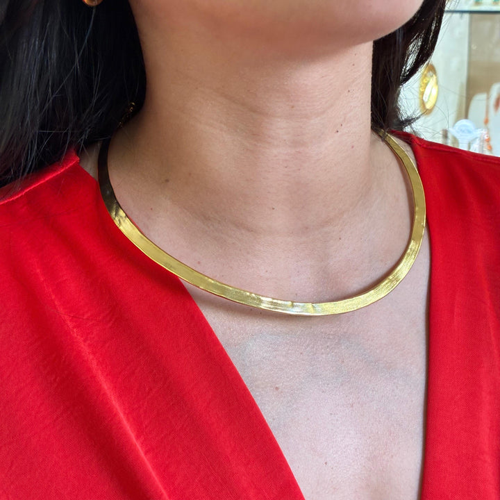 Gold handmade choker