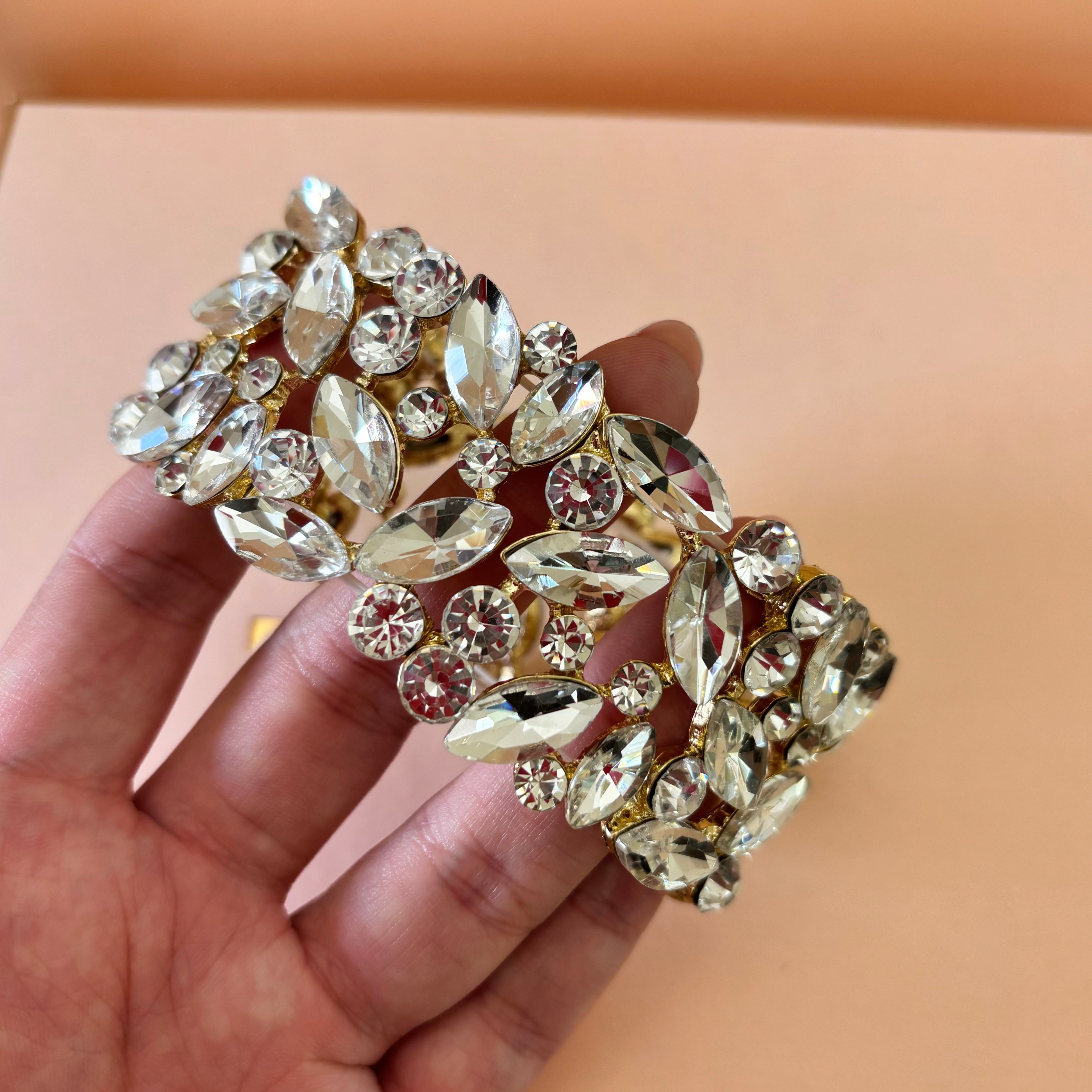 Marquise rhinestone bangle