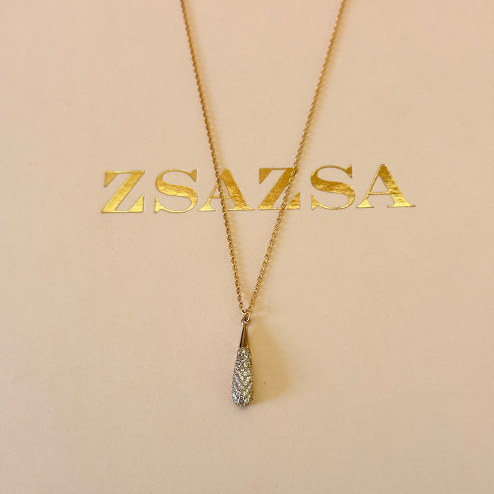 Zircone dainty gold plated pendant