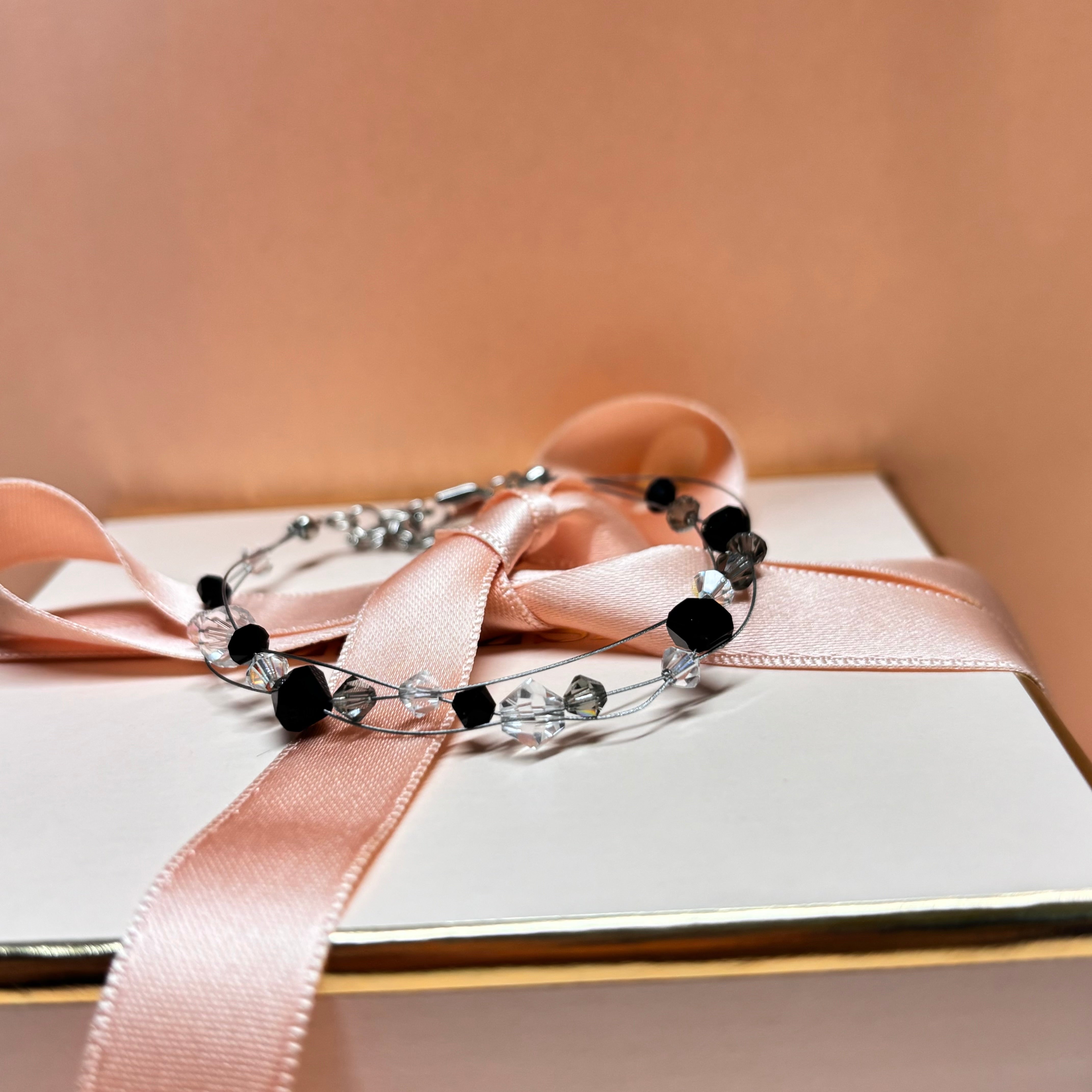 Dainty black bracelet