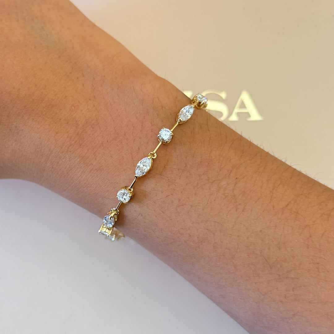 Teardrop zircone gold plated set