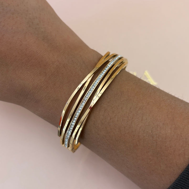 Rhinestone bangle