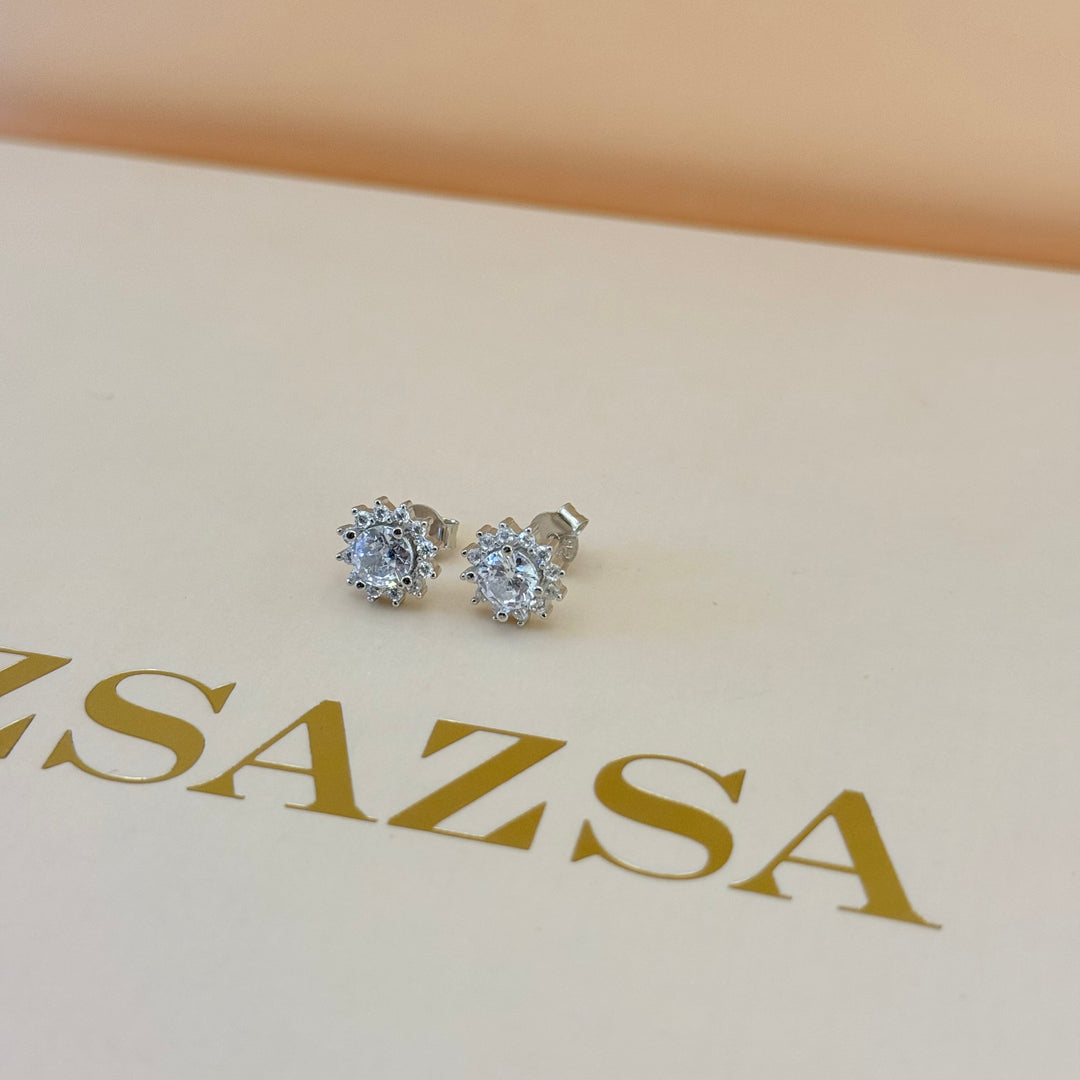 Dainty zircone sterling silver set