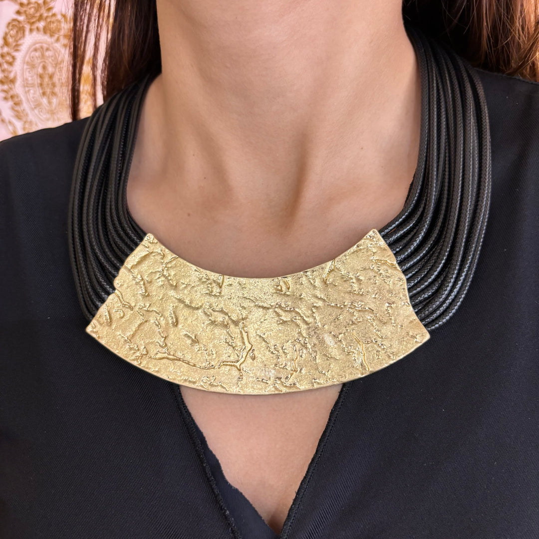 Black gold necklace
