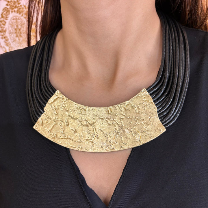 Black gold necklace
