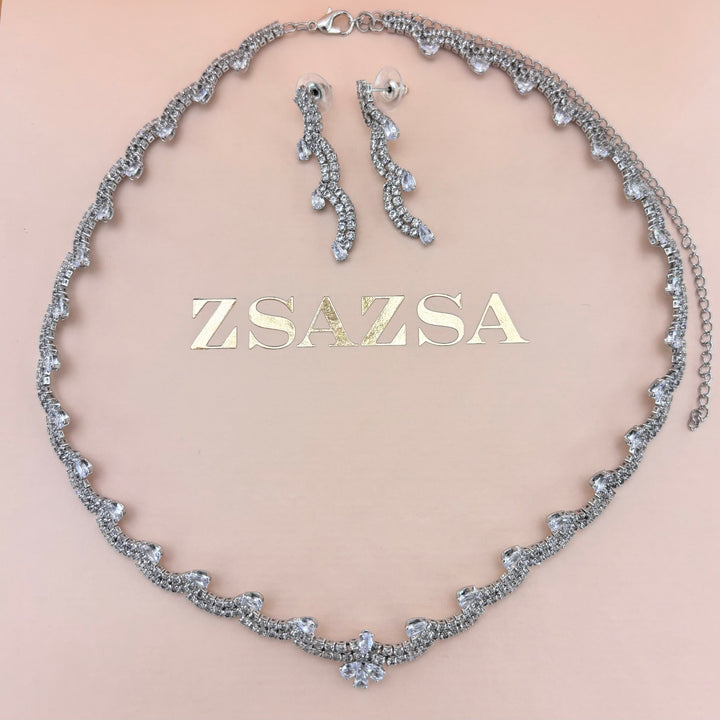 Zircone silver set