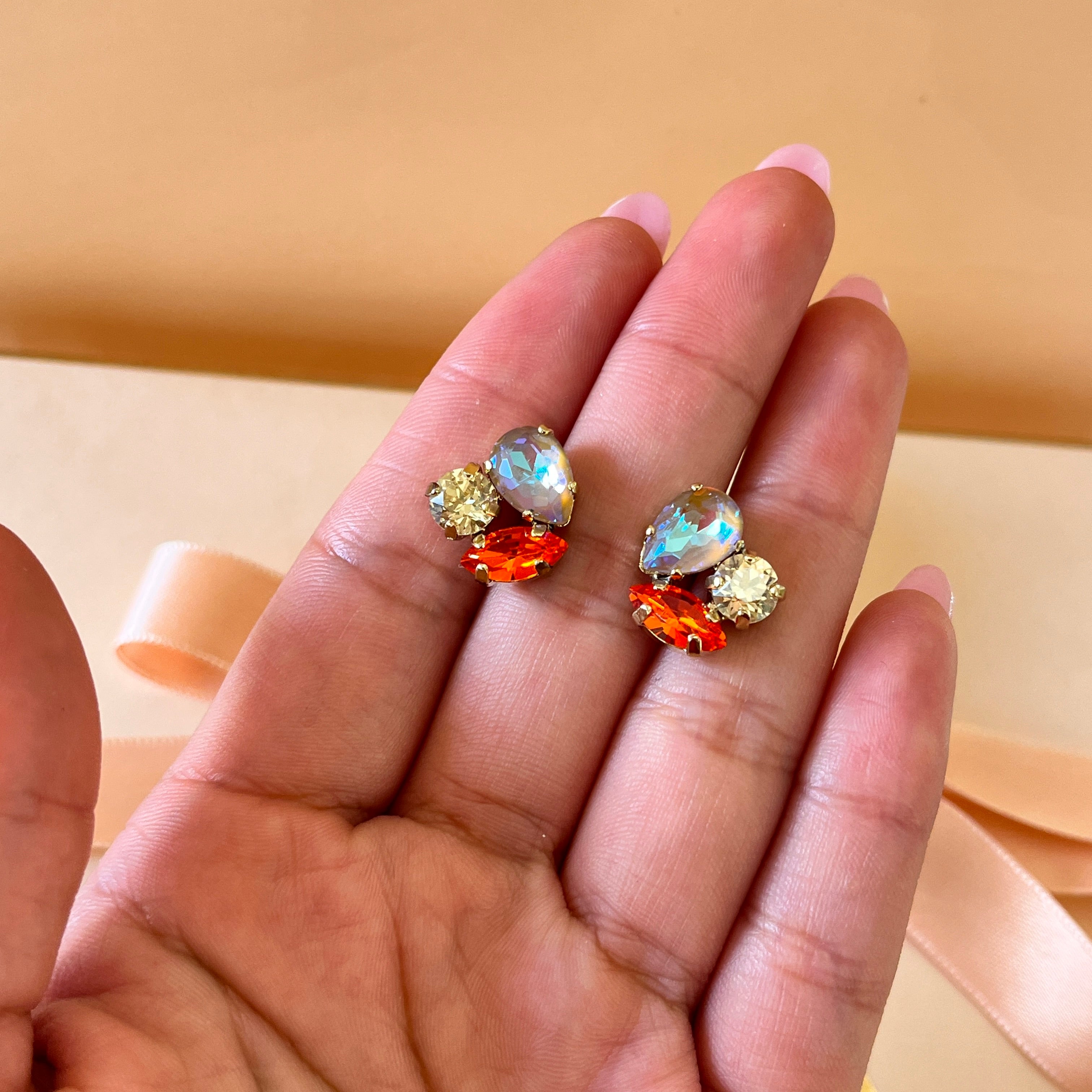 Multicolour Swarovski crystals set