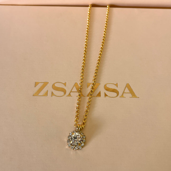 flower preciosa crystals flower gold plated set