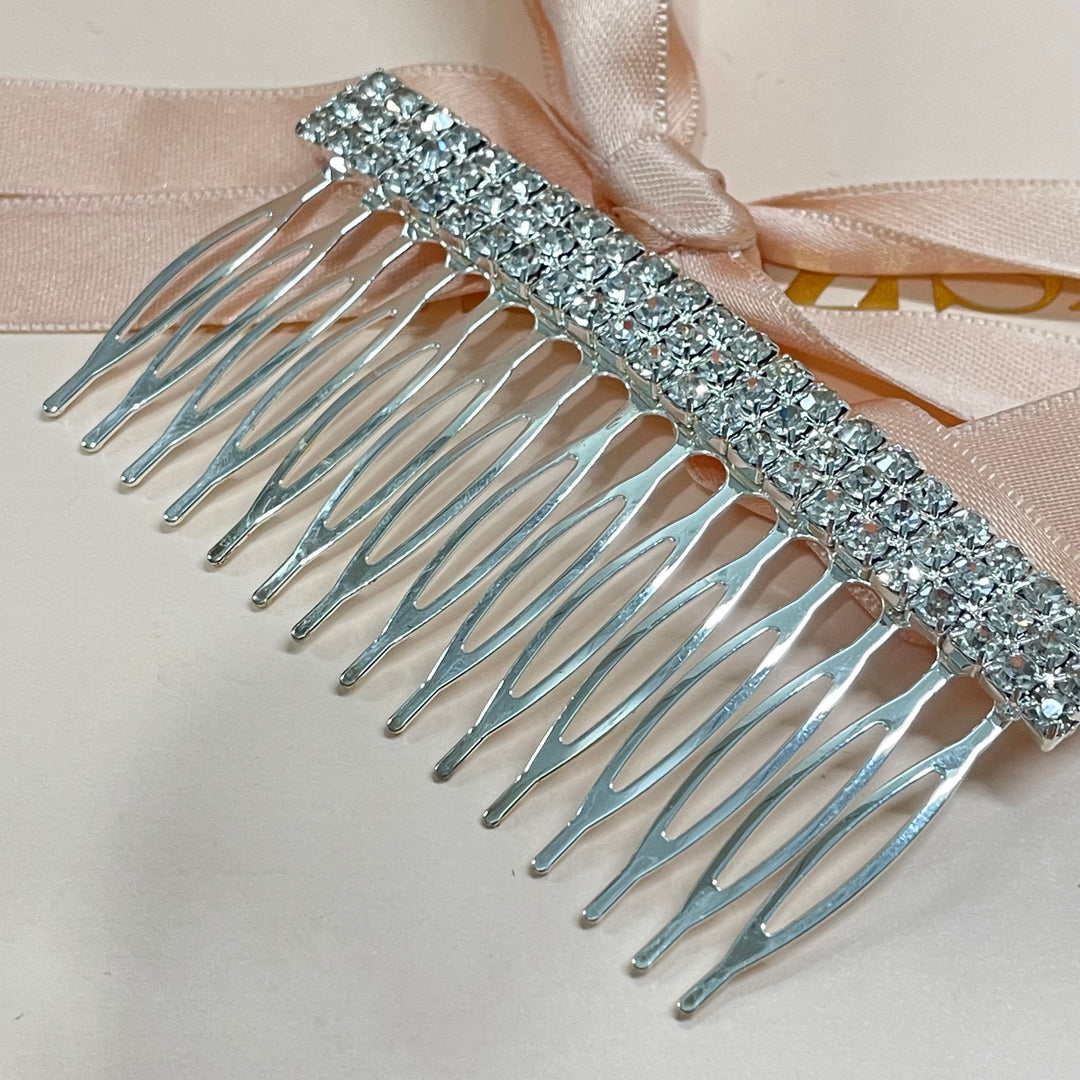 3 row simple comb in silver or rose gold & gold