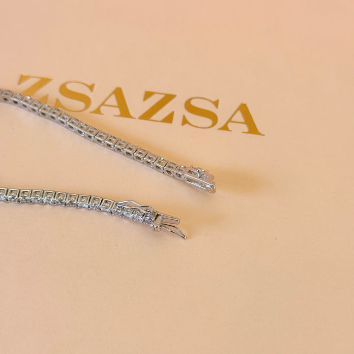Tennis zircone sterling silver bracelet