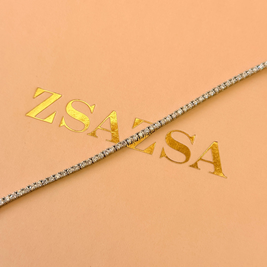 Dainty zircone silver bracelet
