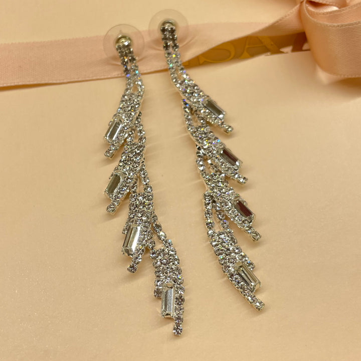 Long baguette earrings