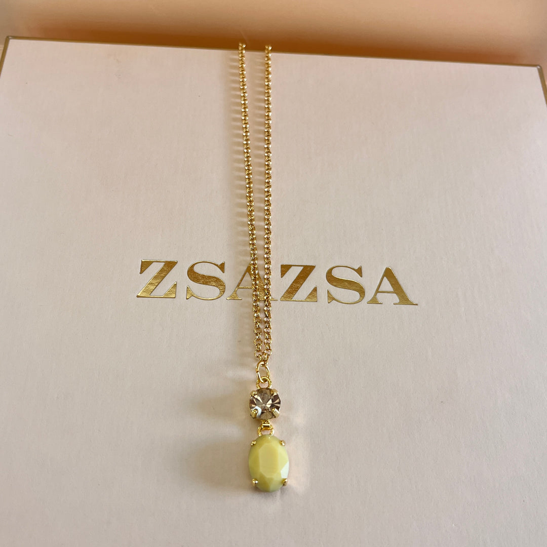 Yellow and champagne Swarovski crystals set