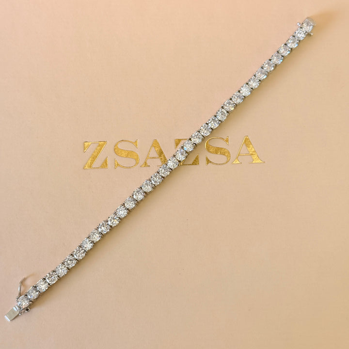 Tennis zircone silver bracelet