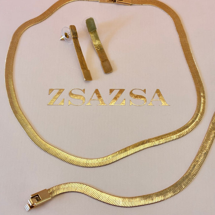 Gold plain set
