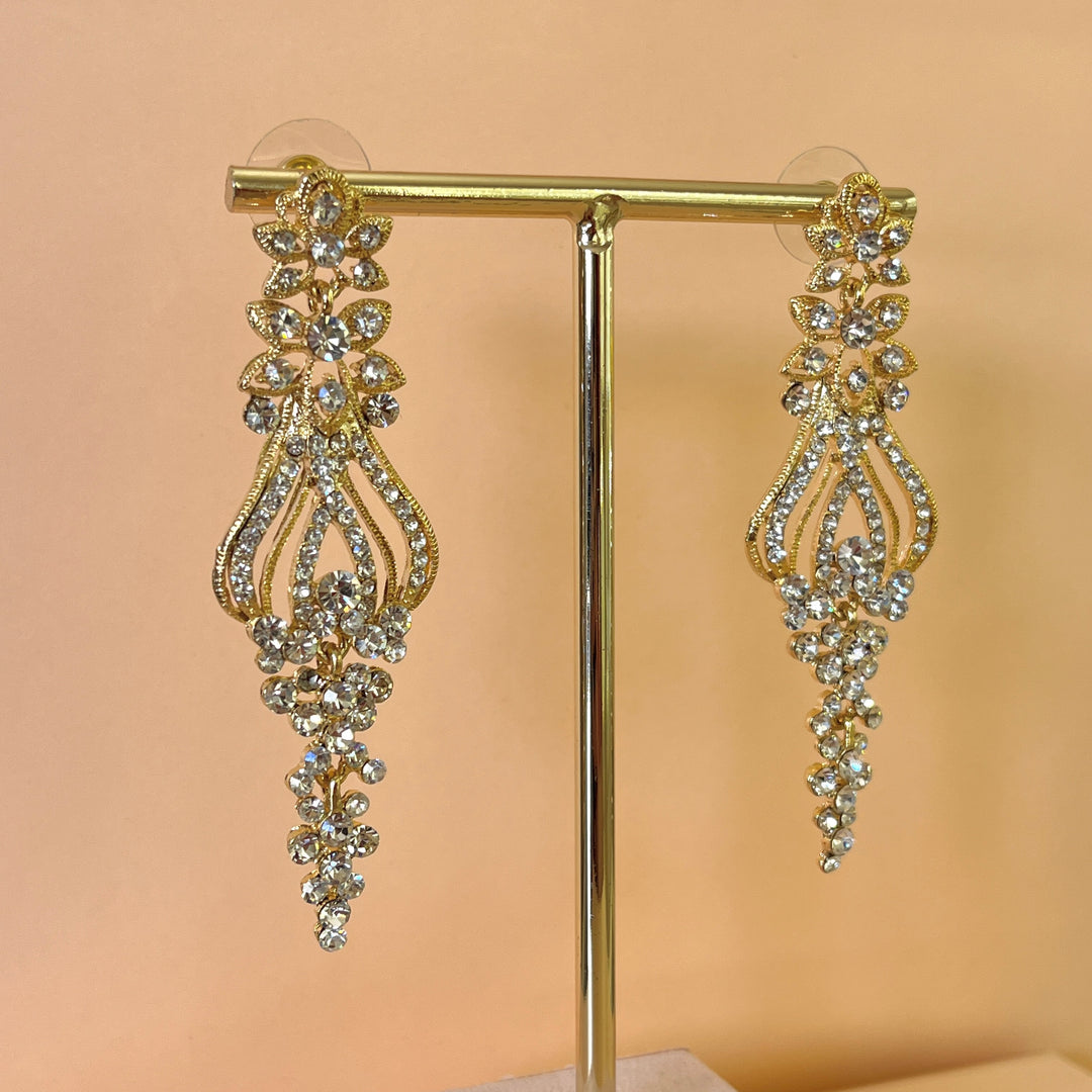 Swarovski crystals gold plated earrings