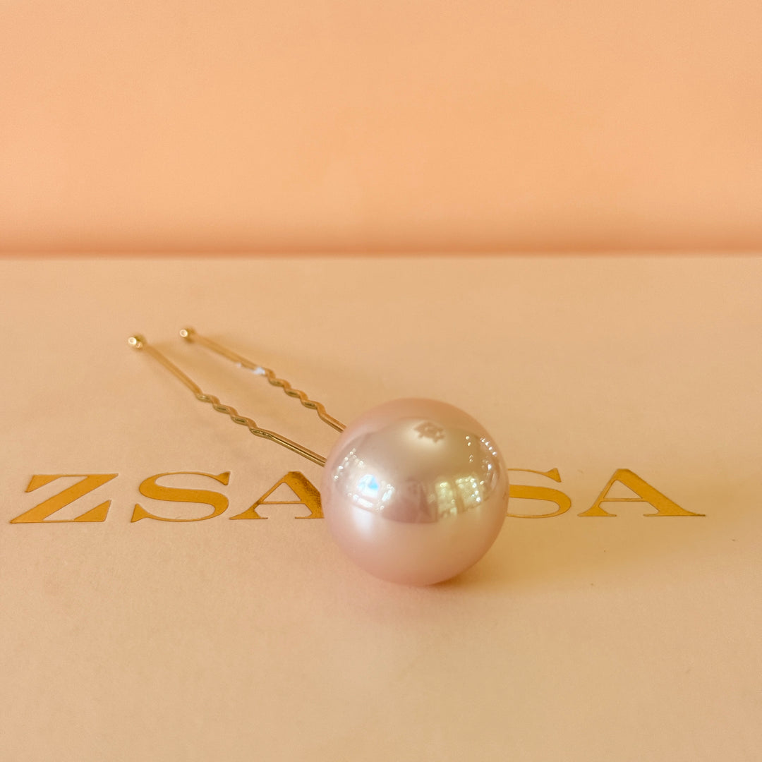 Pearl Simple hair gold pin