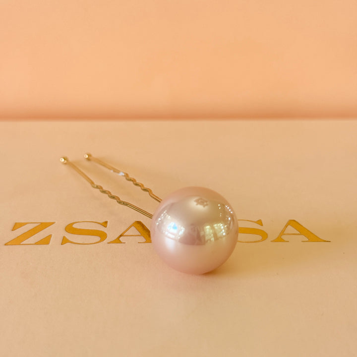 Pearl Simple hair gold pin