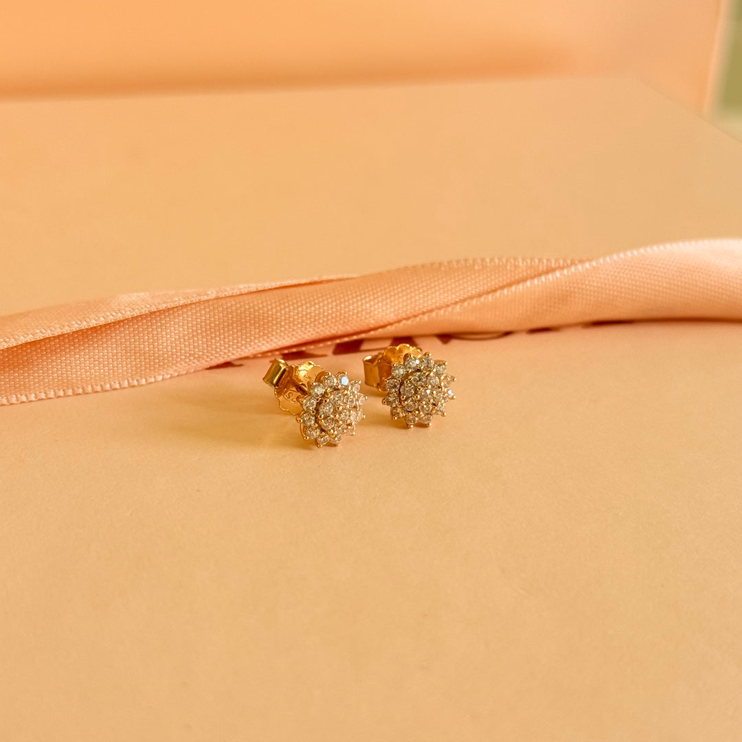 Dainty zircone gold plated studs