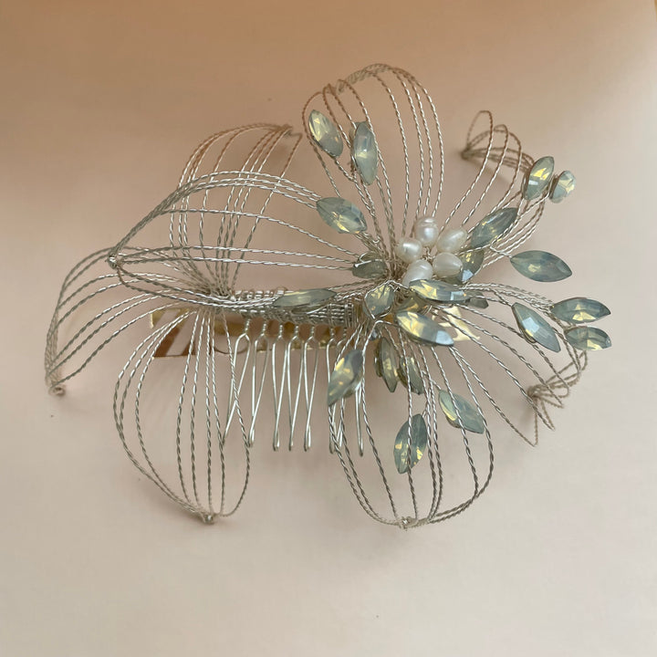 Silver and pearl Handmade comb