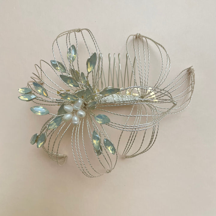 Silver and pearl Handmade comb