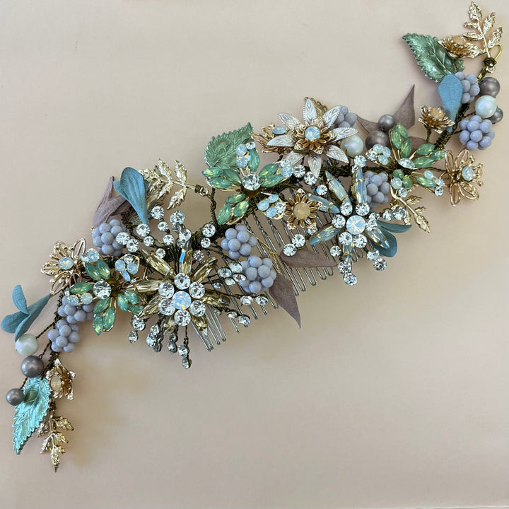 Floral hair comb