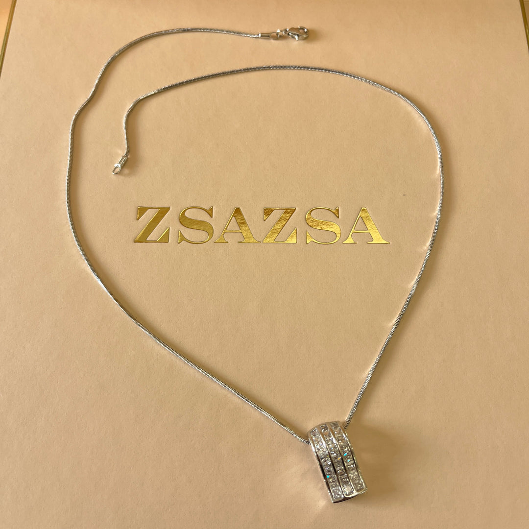 Silver zircone set