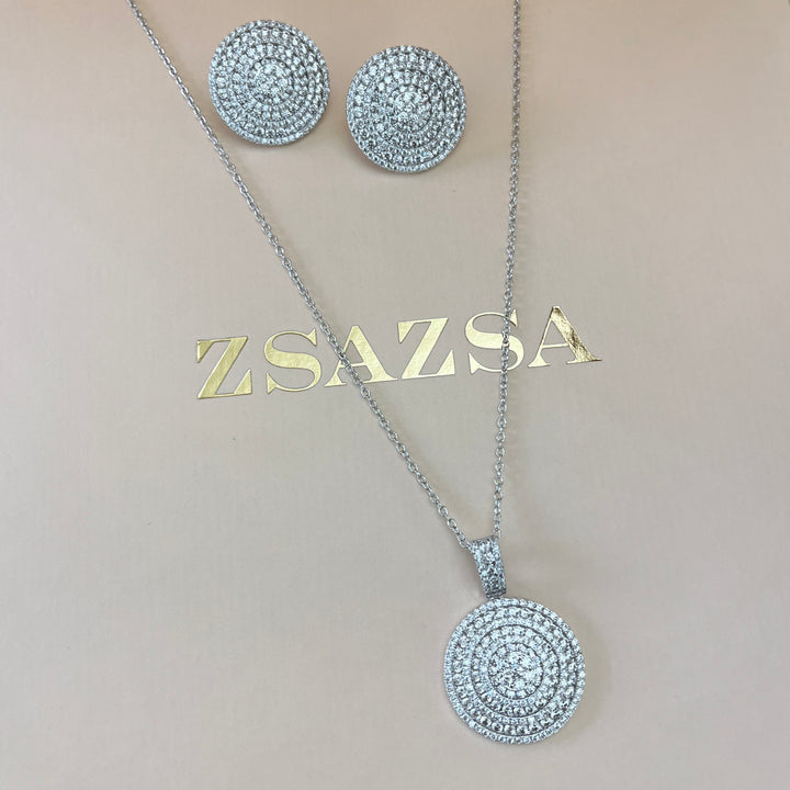 Silver zircone set