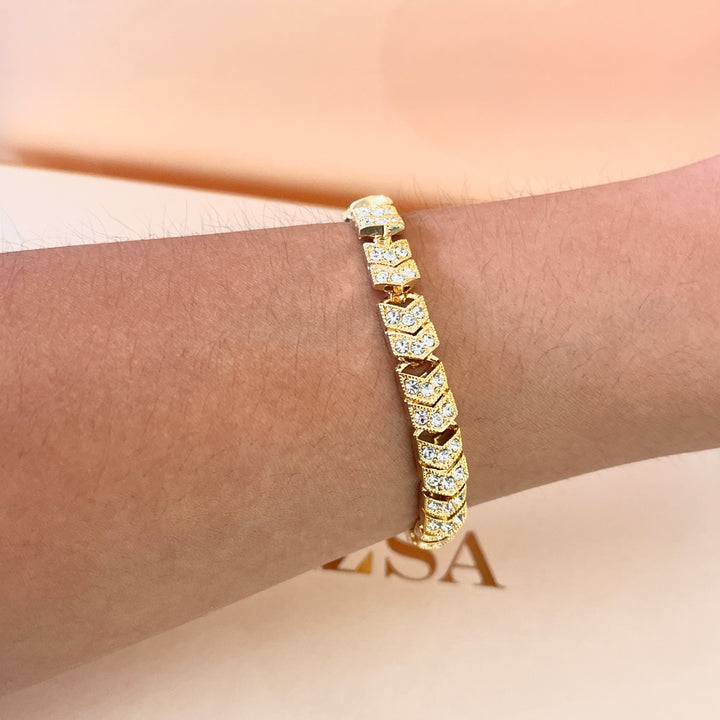 Swarovski crystals gold plated set